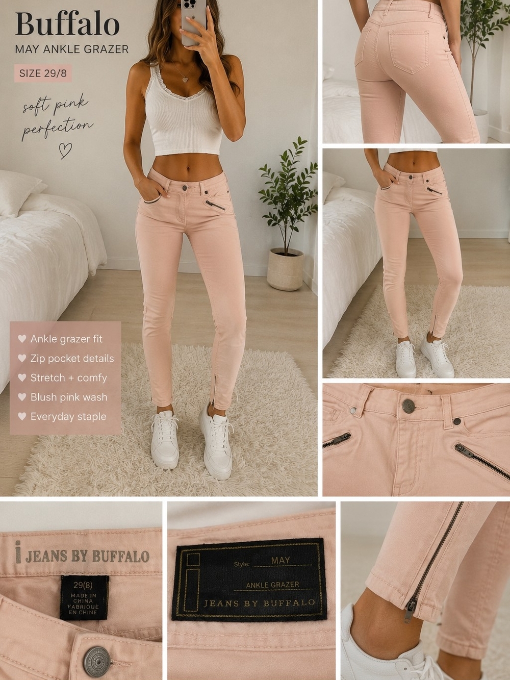 🌸 Buffalo David Bitton “May” Ankle Grazer Jeans 🌸